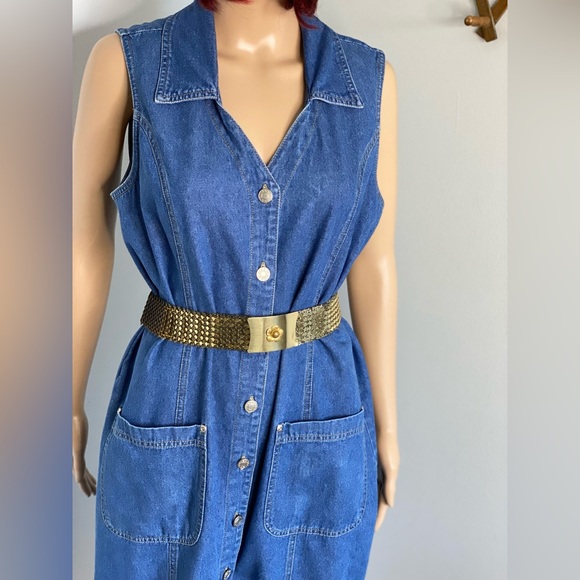 Vintage Gold Stretch Belt - Picture 2 of 13